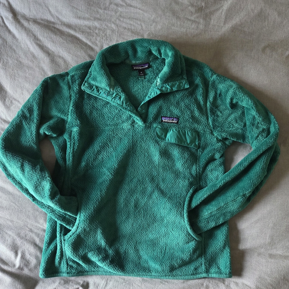 Patagonia Women's Re-tool Kelly Impact Green Snap-T Fleece Pullover, Size Medium - Picture 2 of 8